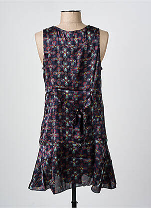 Robe courte coupe fluide sans manche violet ARELINE femme