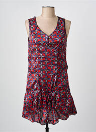 Robe courte sans manche sans manche rouge ARELINE femme