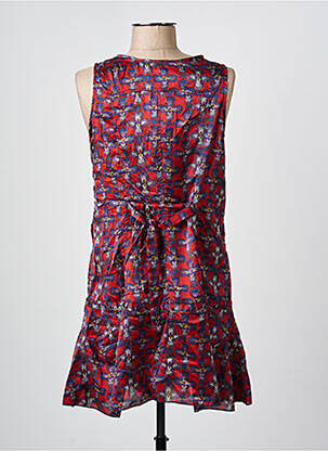 Robe courte coupe fluide sans manche rouge ARELINE femme