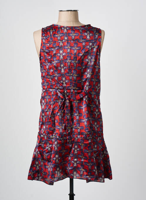 Robe courte sans manche sans manche rouge ARELINE femme