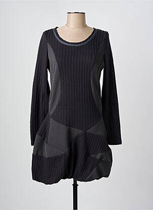 Robe mi-longue manches longues manches longues gris ARELINE femme