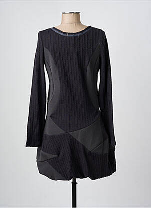Robe mi-longue manches longues manches longues gris ARELINE femme