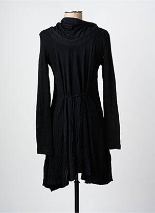 Robe mi-longue manches longues manches longues noir ARELINE femme