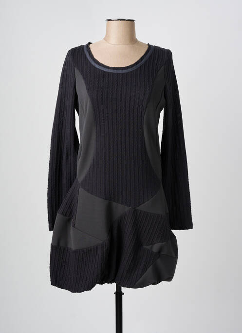 Robe mi-longue manches longues manches longues gris ARELINE femme