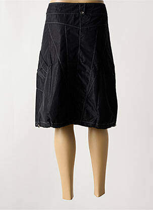 Jupe mi-longue coupe droite noir ARELINE femme