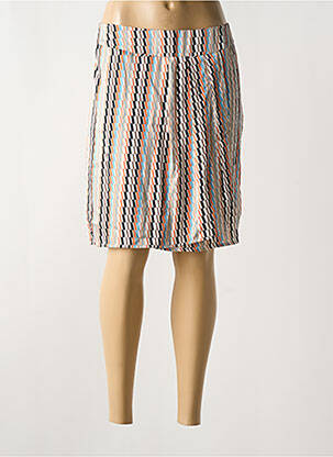 Jupe mi-longue orange ARELINE pour femme