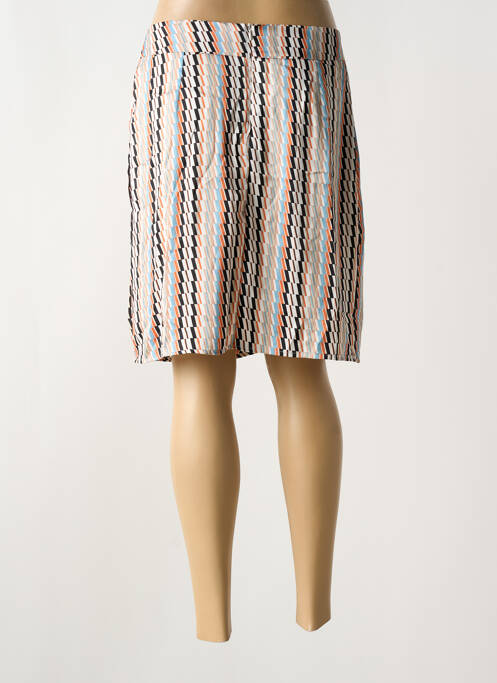 Jupe mi-longue orange ARELINE femme