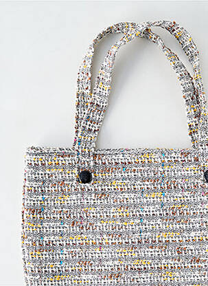 Sac poignée 2 anses de portée forme cabas blanc MALOKA femme