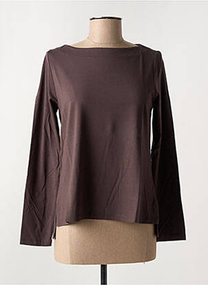 T-shirt manches longues manches longues marron MALOKA femme