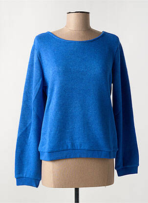 Pull coupe cintrée manches longues bleu PAUL BRIAL femme