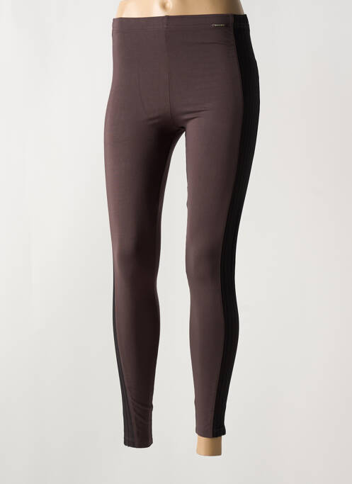 Legging stretch taille normale marron MALOKA femme