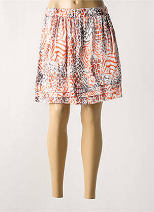 Jupe courte orange ARELINE pour femme
