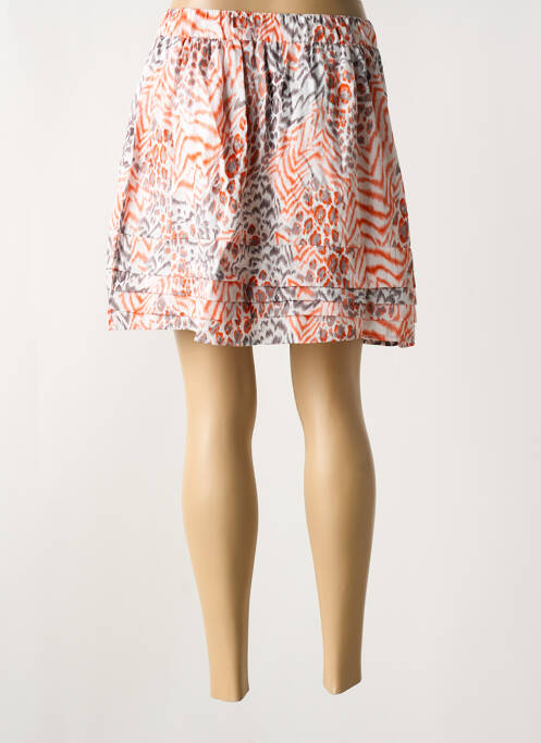 Jupe courte doublure orange ARELINE femme