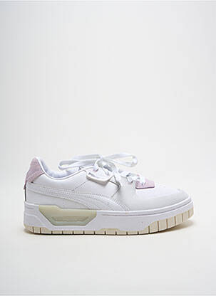 Baskets bout rond talon plat jusqu'à 3cm blanc PUMA femme