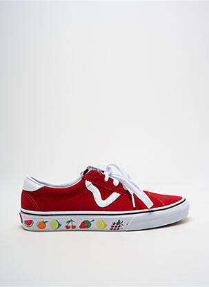 Baskets bout rond bout rond rouge VANS unisexe
