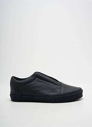 Baskets tissage satiné bout rond noir VANS unisexe
