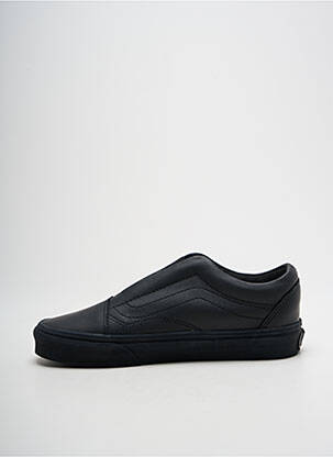 Baskets tissage satiné bout rond noir VANS unisexe