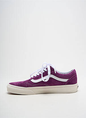 Baskets nubuck talon plat jusqu'à 3cm violet VANS femme