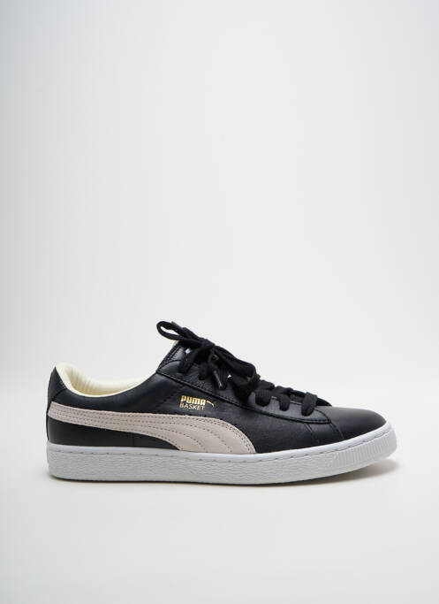 Baskets tissage satiné bout rond noir PUMA homme