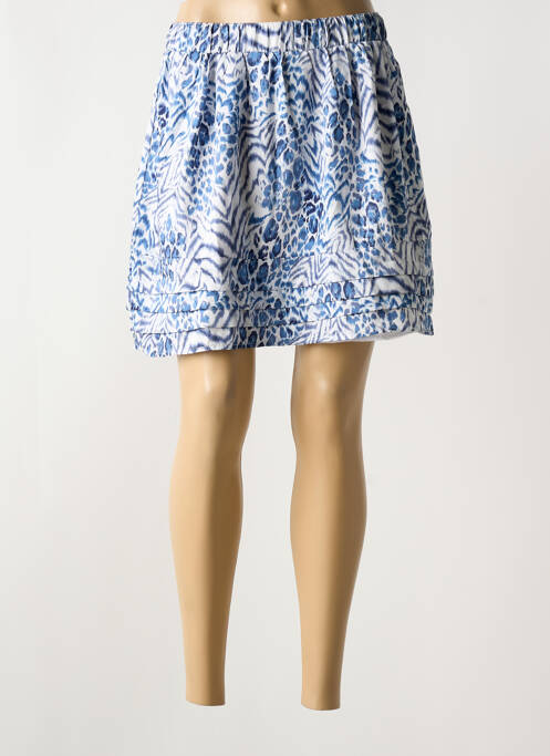 Jupe courte doublure bleu ARELINE femme