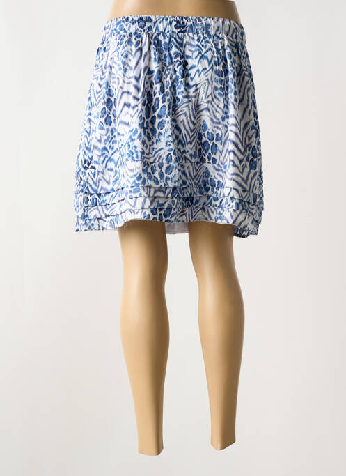 Jupe courte doublure bleu ARELINE femme