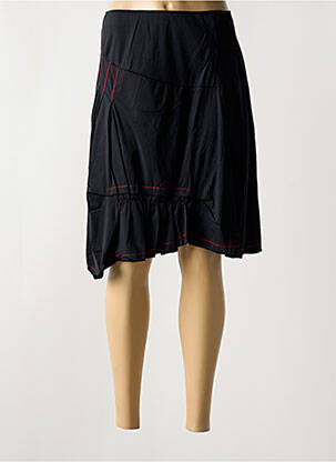 Jupe mi-longue noir ARELINE pour femme