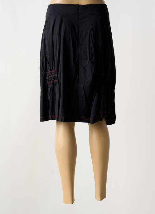 Jupe mi-longue stretch noir ARELINE femme