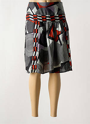 Jupe mi-longue gris ARELINE pour femme