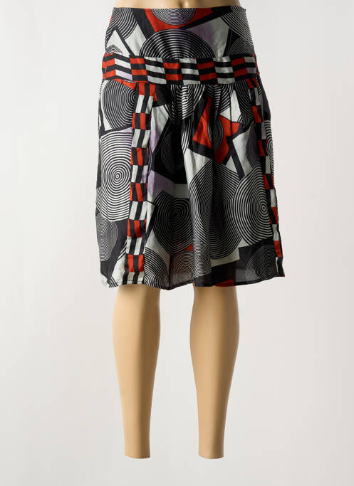 Jupe mi-longue gris ARELINE pour femme