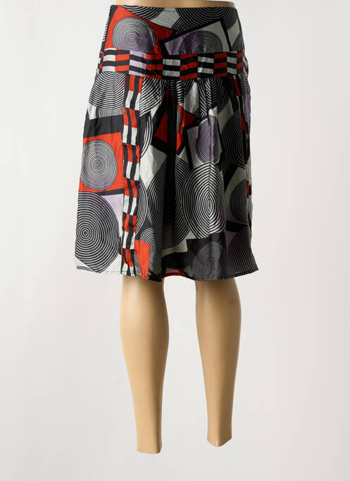 Jupe mi-longue gris ARELINE femme