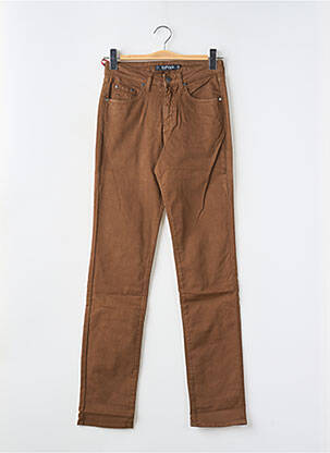 Jeans coupe slim taille normale taille normale marron KANOPE femme
