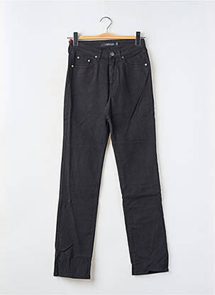 Pantalon slim tissage popeline taille normale noir KANOPE femme