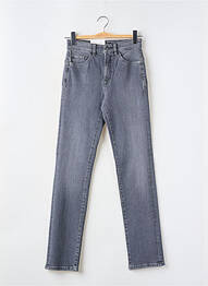 Jeans coupe slim stretch taille haute gris SALSA femme