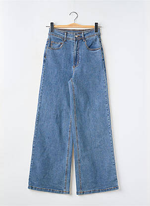 Jeans coupe large stretch taille haute bleu COMPAÑIA FANTASTICA femme
