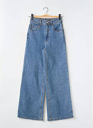 Jeans coupe large stretch taille haute bleu COMPAÑIA FANTASTICA femme
