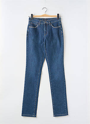 Jeans coupe slim stretch taille normale bleu BRUNO SAINT HILAIRE femme