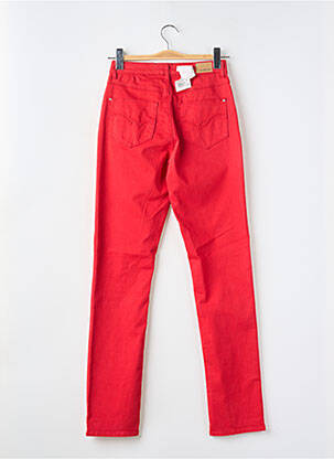 Pantalon slim taille haute taille haute rouge KANOPE femme