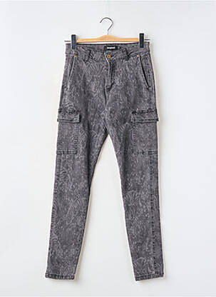 Pantalon cargo slim taille normale gris DESIGUAL femme