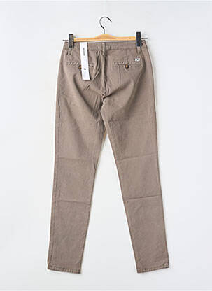 Pantalon chino tissage popeline taille normale marron RED LEGEND femme