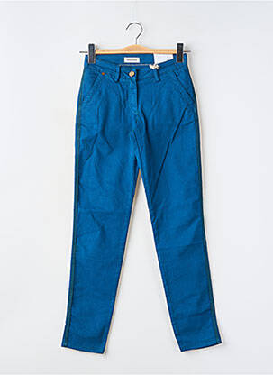 Pantalon chino tissage popeline taille normale bleu RED LEGEND femme