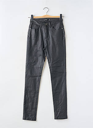Pantalon slim taille haute taille haute noir DEELUXE femme