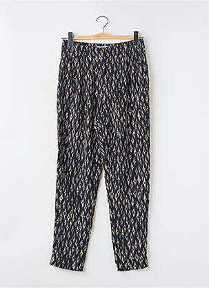 Pantalon droit tissage crêpe taille normale noir MOLLY BRACKEN femme