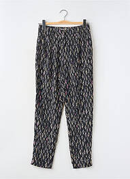 Pantalon droit tissage crêpe taille normale noir MOLLY BRACKEN femme