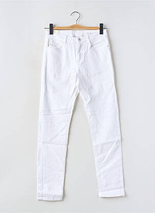 Jeans coupe slim stretch blanc KANOPE femme