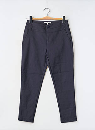 Pantalon chino tissage popeline taille normale bleu CHIC & JEUNE femme