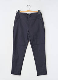 Pantalon chino tissage popeline taille normale bleu CHIC & JEUNE femme