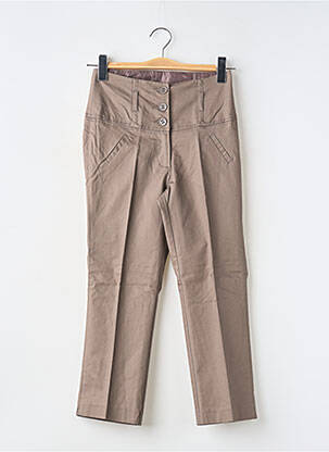 Pantalon 7/8 taille haute taille haute marron VERO MODA femme