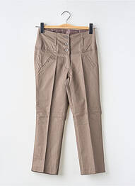 Pantalon 7/8 taille haute taille haute marron VERO MODA femme