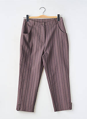 Pantalon 7/8 taille haute taille haute marron GRIFFON femme