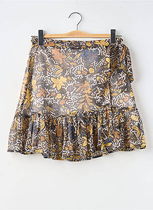 Jupe courte doublure jaune MORGAN femme